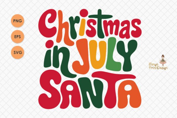 Christmas in July Santa SVG PNG Design