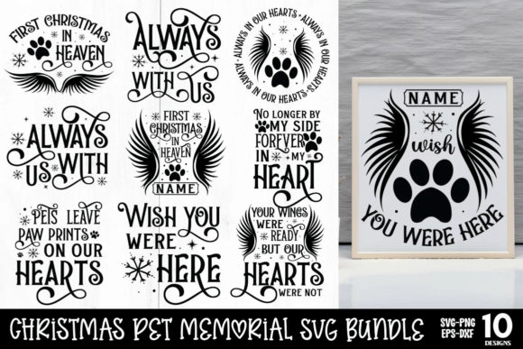 Christmas Pet Memorial SVG Bundle