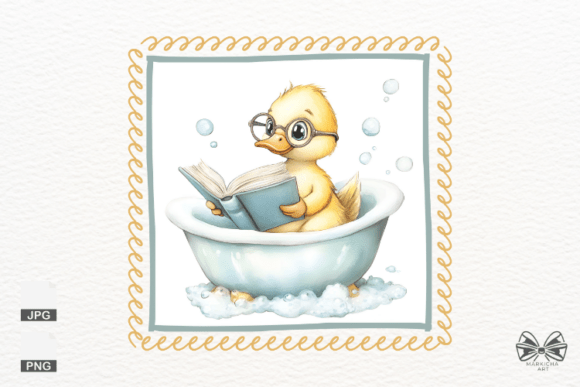 Coquette Duck Reading Png Clipart: A Unique Addition to Your Creative Toolkit