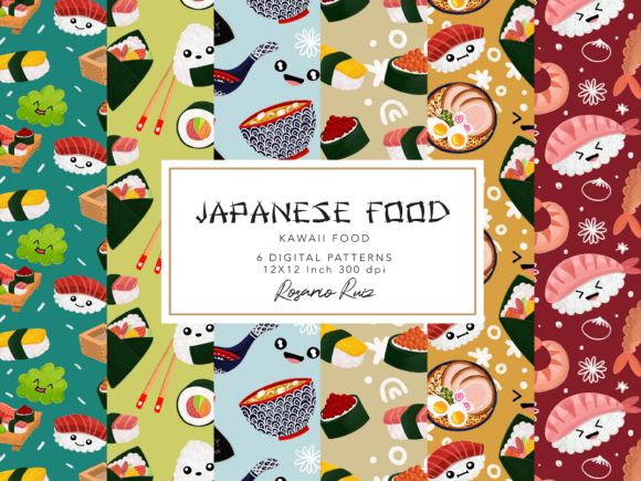 Japanese Food Papers Sushi Pattern Pack