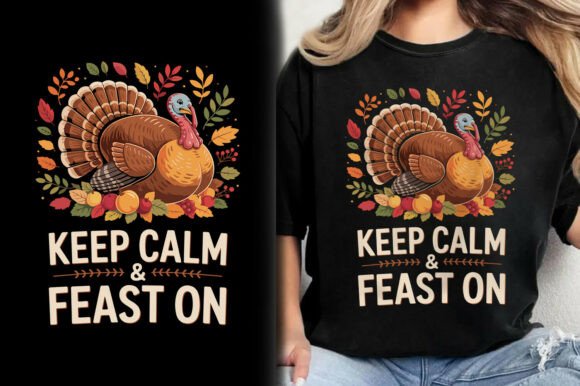 Keep Calm Feast on Turkey Day T-Shirt: A Must-Have for Thanksgiving Enthusiasts