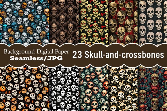 Seamless Skull-and-crossbones Pattern